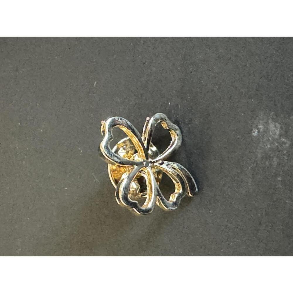 Elegant Heart-Shaped Flower Ring 4 Leaf Clover